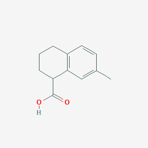 molecular formula C12H14O2 B8348386 7-Methyl-1,2,3,4-tetrahydronaphthalene-1-carboxylic acid 