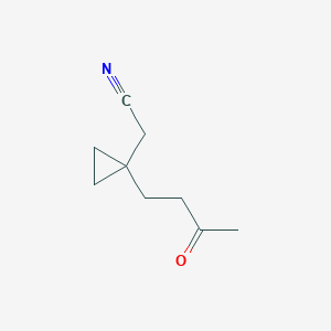 [1-(3-Oxobutan-1-yl)cyclopropyl]acetonitrile