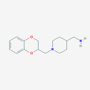 [1-(2,3-Dihydro-1,4-benzodioxin-3-ylmethyl)piperidin-4-yl]methanamine