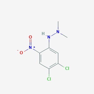 molecular formula C8H9Cl2N3O2 B8348417 1,1-Dimethyl-2-(3,4-dichloro-6-nitrophenyl)hydrazine 