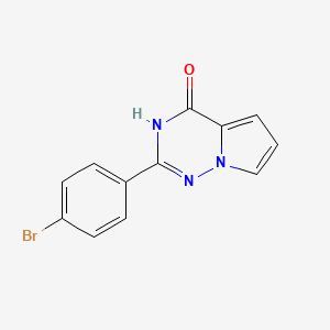 molecular formula C12H8BrN3O B8348426 2-(4-Bromophenyl)pyrrolo[2,1-f][1,2,4]triazine-4(3H)-one 