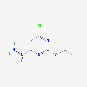 molecular formula C6H9ClN4O B8348427 4-Chloro-2-ethoxy-6-hydrazinopyrimidine 