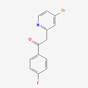molecular formula C13H9BrFNO B8348445 2-(4-Bromopyridin-2-yl)-1-(4-fluorophenyl)ethanone 