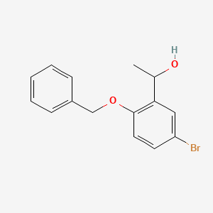 molecular formula C15H15BrO2 B8348447 1-(2-Benzyloxy-5-bromophenyl)-ethanol 