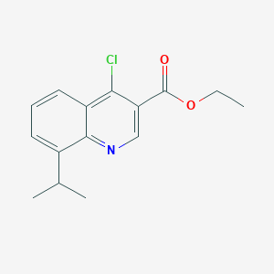 molecular formula C15H16ClNO2 B8348448 4-Chloro-8-isopropyl-quinoline-3-carboxylic acid ethyl ester 