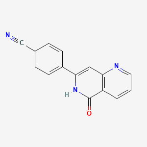 molecular formula C15H9N3O B8348458 7-(4-Cyanophenyl)-[1.6]naphthyridine-5-ol 