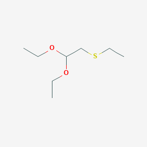 molecular formula C8H18O2S B8348471 1,1-Diethoxy-2-ethylthioethane 