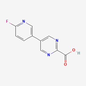 molecular formula C10H6FN3O2 B8348503 5-(6-Fluoropyridin-3-yl)pyrimidine-2-carboxylic acid 