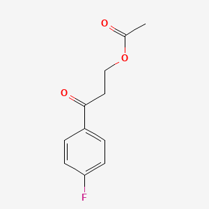 molecular formula C11H11FO3 B8348515 3-(4-Fluorophenyl)-3-oxopropyl acetate 