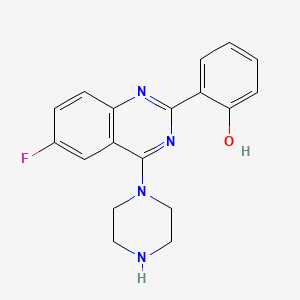2-(6-Fluoro-4-(piperazin-1-yl)quinazolin-2-yl)phenol