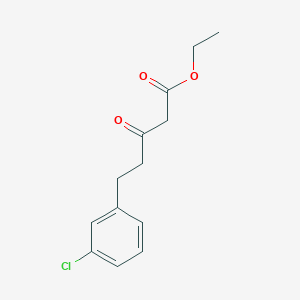 molecular formula C13H15ClO3 B8348573 Ethyl 3-oxo-5-[3-chlorophenyl]pentanoate 
