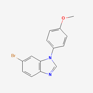molecular formula C14H11BrN2O B8348588 6-bromo-1-(4-methoxy-phenyl)-1H-benzo[d]imidazole 