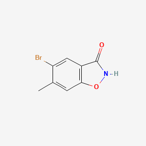 molecular formula C8H6BrNO2 B8348704 5-Bromo-6-methyl-benzo[d]isoxazol-3-ol 