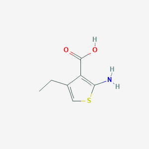 molecular formula C7H9NO2S B8348717 Ethyl 2-amino-3-carboxythiophene 