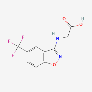 molecular formula C10H7F3N2O3 B8348770 (5-Trifluoromethyl-benzo[d]isoxazol-3-ylamino)-acetic acid 