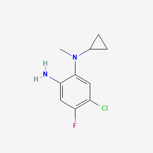 molecular formula C10H12ClFN2 B8348794 4-chloro-N2-cyclopropyl-5-fluoro-N2-methyl-benzene-1,2-diamine 