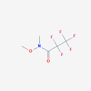 molecular formula C5H6F5NO2 B8348874 2,2,3,3,3-Pentafluoro-N-methoxy-N-methyl-propionamide 