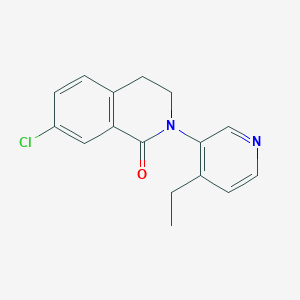 molecular formula C16H15ClN2O B8348913 7-chloro-2-(4-ethylpyridin-3-yl)-3,4-dihydroisoquinolin-1(2H)-one 