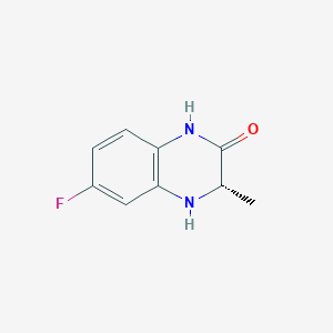 molecular formula C9H9FN2O B8348940 (3S)-6-fluoro-3-methyl-3,4-dihydroquinoxalin-2(1H)-one 