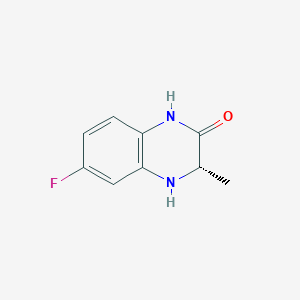 (3S)-6-fluoro-3-methyl-3,4-dihydroquinoxalin-2(1H)-one