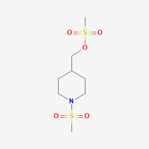 molecular formula C8H17NO5S2 B8348950 4-(Methanesulphonyloxymethyl)-1-methanesulphonylpiperidine 