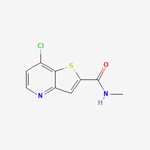 molecular formula C9H7ClN2OS B8348962 7-Chloro-thieno[3,2-b]pyridine-2-carboxylic acid methylamide 