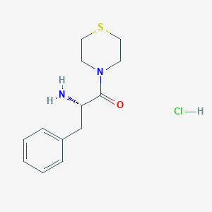 molecular formula C13H19ClN2OS B8348975 (S)-2-Amino-3-phenyl-1-thiomorpholin-4-yl-propan-1-one hydrochloride 