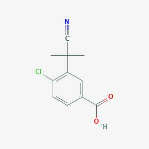 molecular formula C11H10ClNO2 B8349026 4-Chloro-3-(1-cyano-1-methylethyl)benzoic acid 