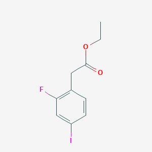 molecular formula C10H10FIO2 B8349053 Ethyl 2-fluoro-4-iodobenzeneacetate CAS No. 345963-97-5