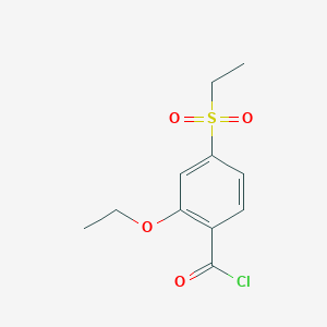 molecular formula C11H13ClO4S B8349060 4-Ethanesulfonyl-2-ethoxy-benzoyl chloride 