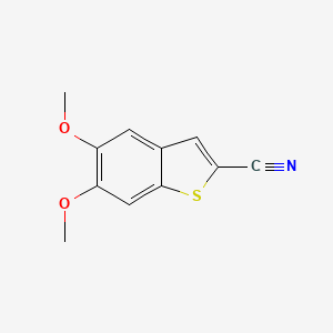molecular formula C11H9NO2S B8349126 5,6-Dimethoxy-benzo[b]thiophene-2-carbonitrile 