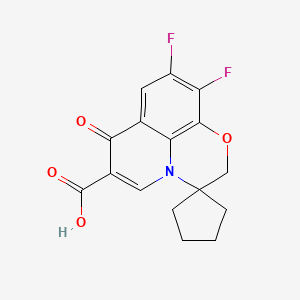 9',10'-Difluoro-7'-oxo-2'H,7'H-spiro[cyclopentane-1,3'-[1,4]oxazino[2,3,4-IJ]quinoline]-6'-carboxylic acid
