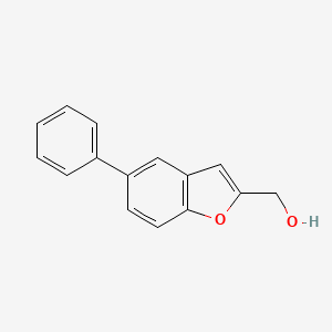 molecular formula C15H12O2 B8349291 2-Hydroxymethyl-5-phenyl-benzofuran 
