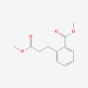 molecular formula C12H14O4 B8349326 Methyl 2-(3-methoxy-3-oxopropyl)benzoate 