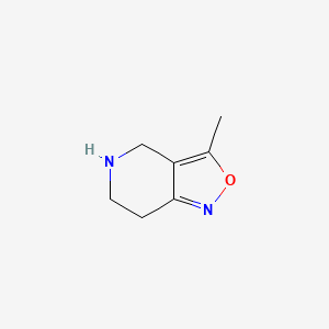 molecular formula C7H10N2O B8349420 3-Methyl-4,5,6,7-tetrahydroisoxazolo[4,3-c]pyridine 