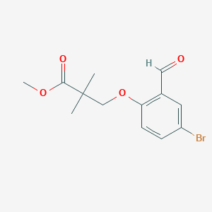 3-(4-Bromo-2-formyl-phenoxy)-2,2-dimethyl-propionic acid methyl ester