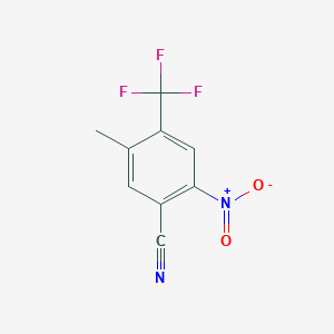 molecular formula C9H5F3N2O2 B8349482 5-Methyl-2-nitro-4-trifluoromethylbenzonitrile 