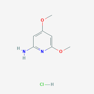 molecular formula C7H11ClN2O2 B8349503 4,6-Dimethoxypyridin-2-amine hydrochloride 
