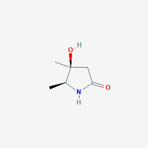 molecular formula C6H11NO2 B8349516 (4S,5S)-4-hydroxy-4,5-dimethylpyrrolidin-2-one 
