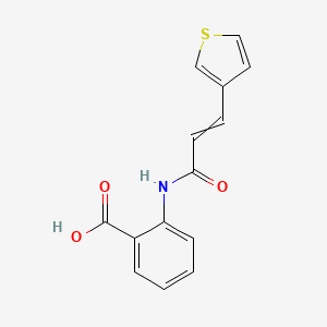 molecular formula C14H11NO3S B8349526 2-(3-Thiophen-3-ylprop-2-enoylamino)benzoic acid 