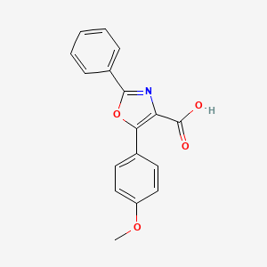 molecular formula C17H13NO4 B8349533 5-(4-Methoxyphenyl)-2-phenyloxazole-4-carboxylic acid 