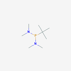 molecular formula C8H21N2P B8349575 Phosphine, tert-butylbis(dimethylamino)- 