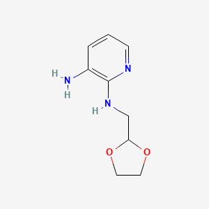 molecular formula C9H13N3O2 B8349595 3-Amino-2-(1,3-dioxolan-2-ylmethyl)aminopyridine 
