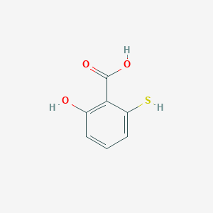 molecular formula C7H6O3S B8349621 2-Hydroxy-6-mercaptobenzoic acid 