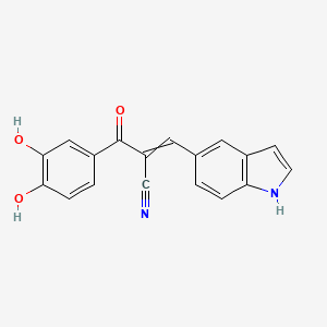 molecular formula C18H12N2O3 B8349635 2-(3,4-Dihydroxybenzoyl)-3-(5-indolyl)-2-propenenitrile 