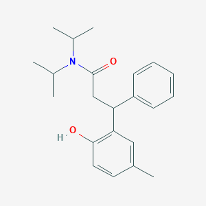 molecular formula C22H29NO2 B8349657 N,N-diisopropyl-3-phenyl-3-(2-hydroxy-5-methylphenyl)propionamide 