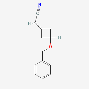 molecular formula C13H13NO B8349674 [3-(Benzyloxy)cyclobutylidene]acetonitrile 