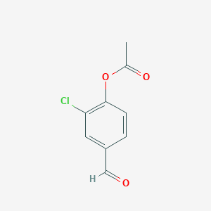 molecular formula C9H7ClO3 B8349693 4-Acetoxy-3-chlorobenzaldehyde 