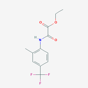 molecular formula C12H12F3NO3 B8349733 Ethyl N-(2-methyl-4-trifluoromethylphenyl)oxamate 