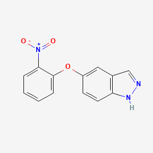 molecular formula C13H9N3O3 B8349747 5-(2-nitrophenoxy)-1H-indazole 